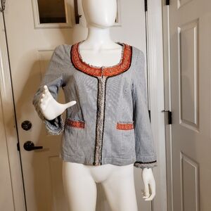 Free People lined crop jacket Size 10